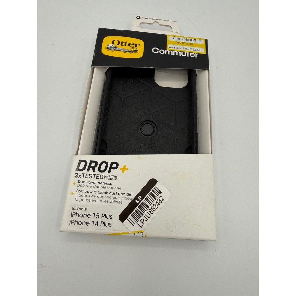 OtterBox Commuter Case iPhone 15 Plus 14 Plus Black New Protective